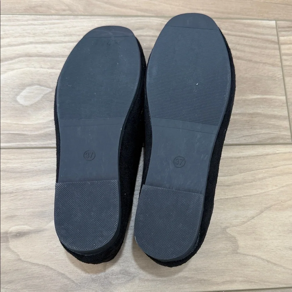 Black Suede Women's Flats